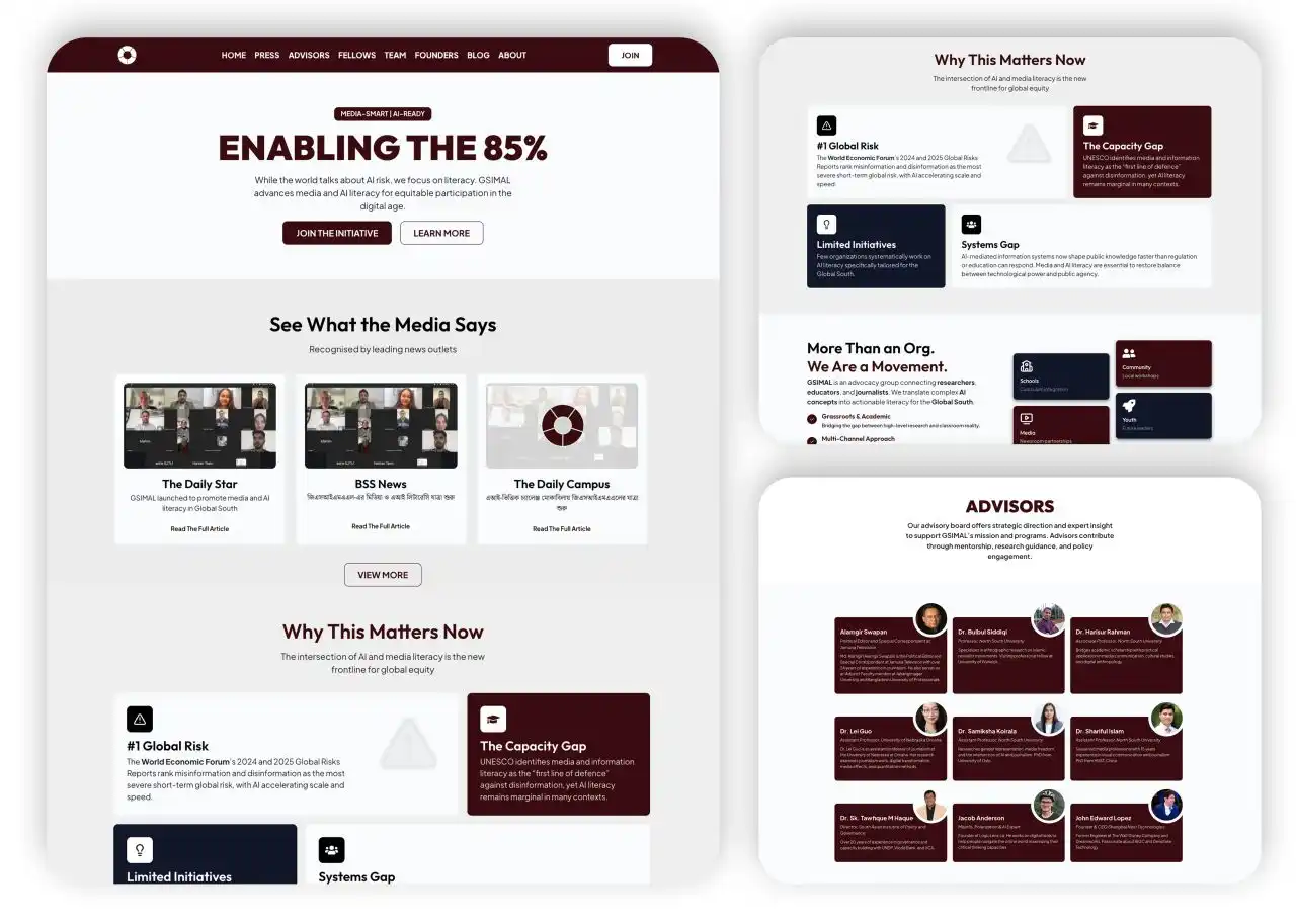 Full Website Design & Development for GSIMAL